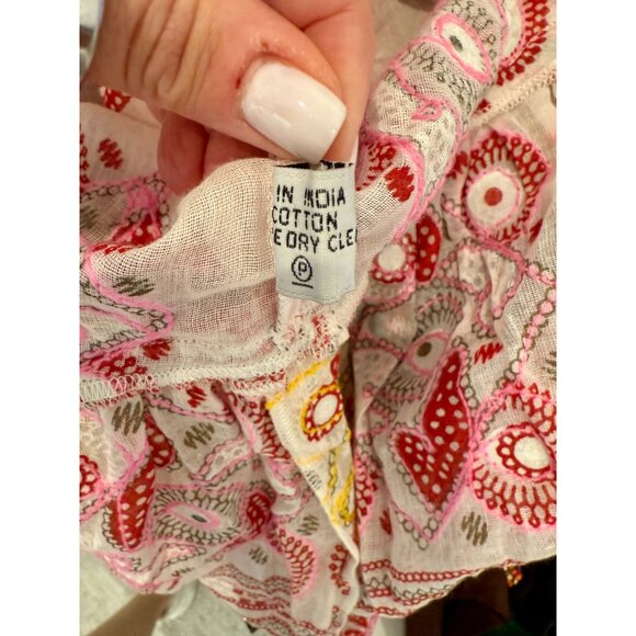 Juliet Dunn London White Multicolor Embellished Midi Dress - One Size - Picture 3 of 9